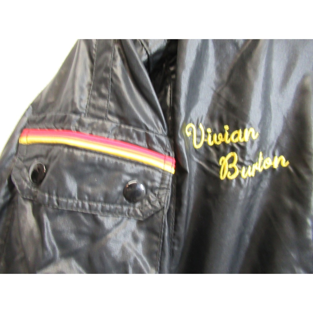 Vintage Simpson Racing Nylon Jacket Small Black Cafe Racer Embroidered Patch - Picture 5 of 8